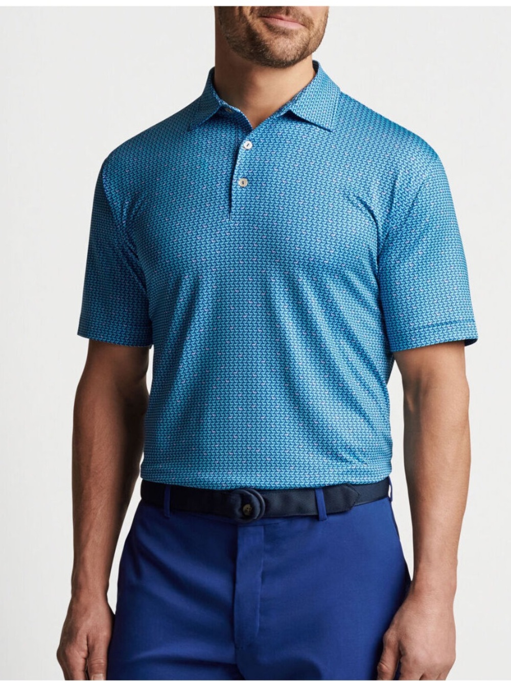 Peter Millar Men's Sport Navy Ralph
Performance Jersey Polo